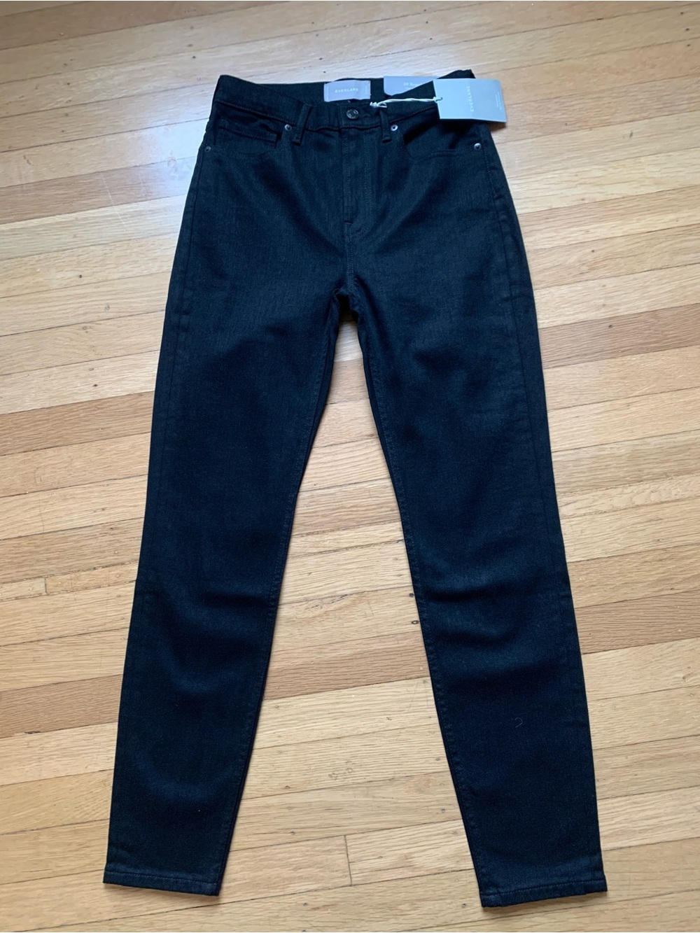 NWT EVERLANE HIGH RISE SKINNY BLACK JEANS SIZE 28R
